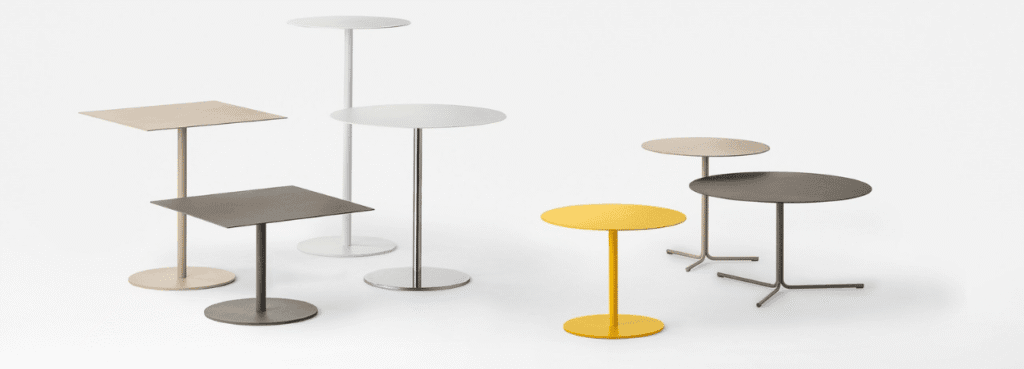 AUTO-DRAFT tables in various shapes and colors. Modern design for any space.