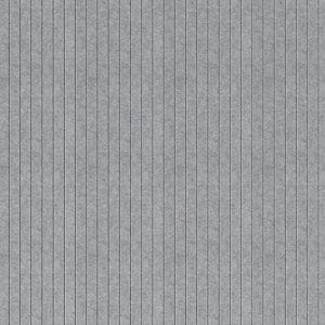 Close-up of a silver Reeded Acoustic Slat Panel featuring uniform vertical grooves and a soft, felt-like material finish.